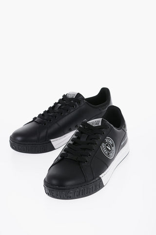 COUTURE Leather Low-Top Sneakers With Logoed Sole