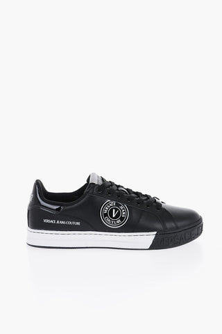 COUTURE Leather Low-Top Sneakers With Logoed Sole