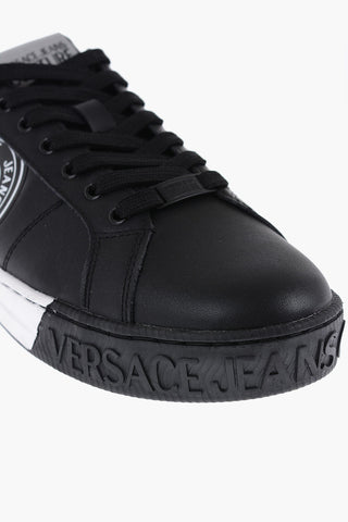 COUTURE Leather Low-Top Sneakers With Logoed Sole