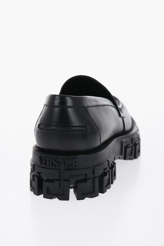 Leather Penny Loafers With trigreca Sole