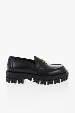 Leather Penny Loafers With trigreca Sole