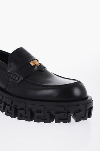 Leather Penny Loafers With trigreca Sole
