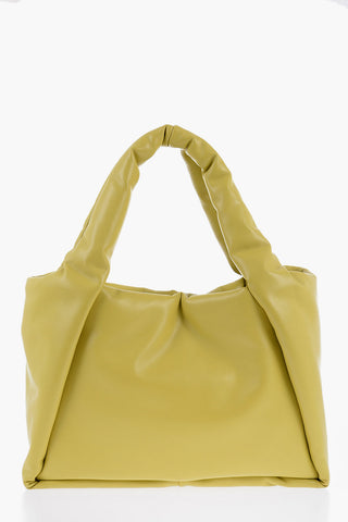 Vegan Leather Tote Bag With Embroidered Logo