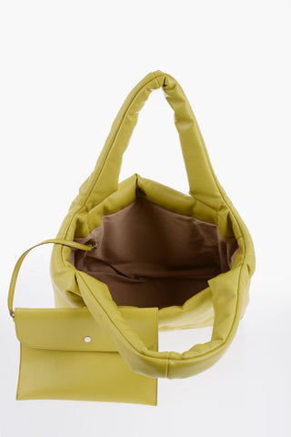 Vegan Leather Tote Bag With Embroidered Logo