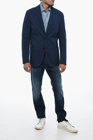 Unlined Blazer with Welt Pockets