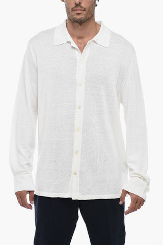 Linen Blend Long Sleeved Shirt