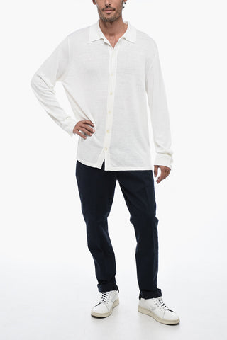 Linen Blend Long Sleeved Shirt