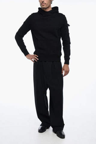 Brushed cotton Hoodie With Embossed Logo