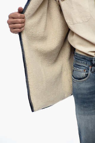Gilet in Shearling con Motivo Tartan