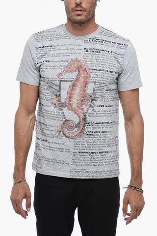 Printed t-Shirt with Flocked Detail