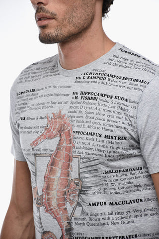 Printed t-Shirt with Flocked Detail
