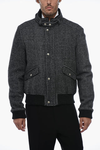 Quilted PETER Bomber Jacket with Herringbone Motif