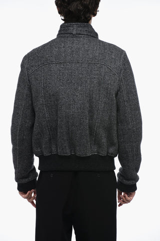 Quilted PETER Bomber Jacket with Herringbone Motif