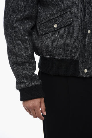 Quilted PETER Bomber Jacket with Herringbone Motif