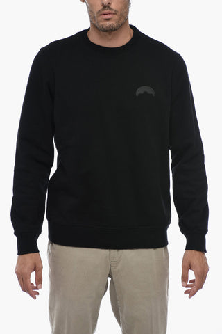 Crewneck Sweatshirt with Logo Patch