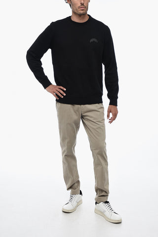 Crewneck Sweatshirt with Logo Patch
