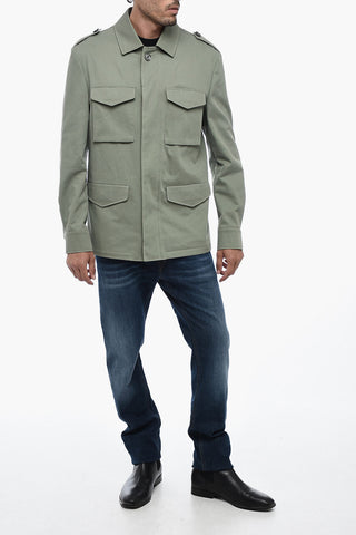 ID Utility Overshirt with Hidden Placket