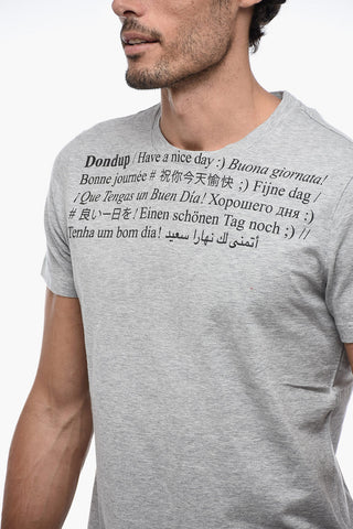 Jersey Cotton T-shirt with Lettering Print