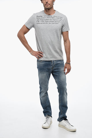 Jersey Cotton T-shirt with Lettering Print