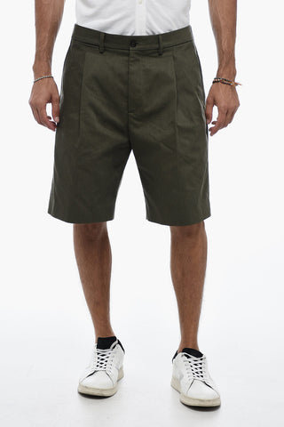 Pleated Chino Shorts