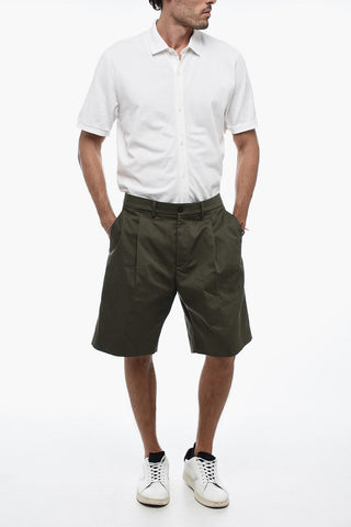 Pleated Chino Shorts