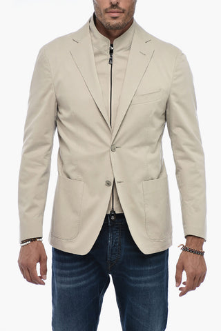 ID Cotton Blend Blazer with Removable Chest Piece
