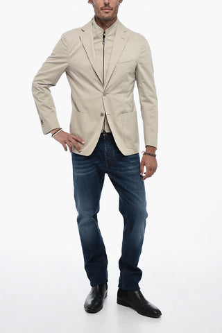 ID Cotton Blend Blazer with Removable Chest Piece