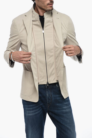 ID Cotton Blend Blazer with Removable Chest Piece