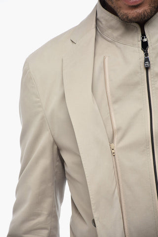 ID Cotton Blend Blazer with Removable Chest Piece