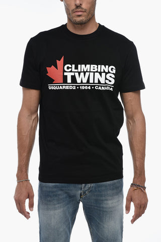 T-Shirt Girocollo con Stampa Logo