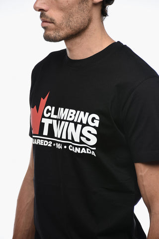 T-Shirt Girocollo con Stampa Logo