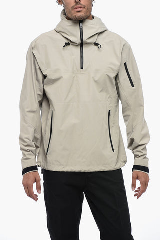 Hooded Lightweight Anorak with Front Zip