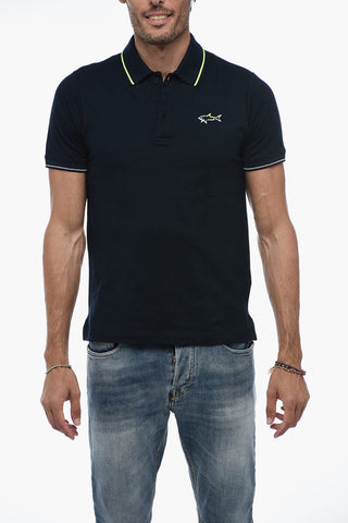 YACHTING Piquet Cotton Polo with Print