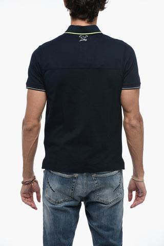 YACHTING Piquet Cotton Polo with Print