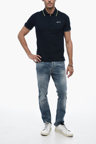 YACHTING Piquet Cotton Polo with Print