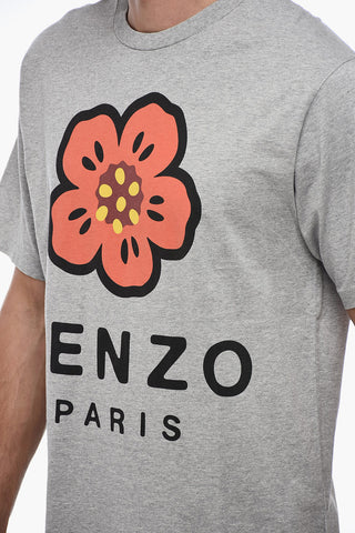 Crew Neck POPPY Cotton T-Shirt with Print