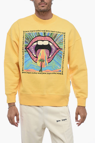 Brushed Cotton CRAZY MOUTH Sweatshirt with Graphic Print