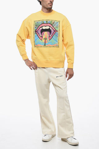 Brushed Cotton CRAZY MOUTH Sweatshirt with Graphic Print