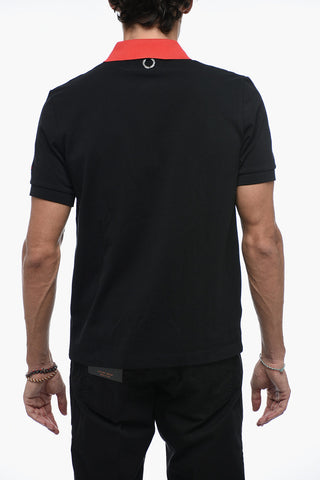 Hopsack Cotton Polo with Brooches