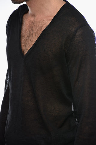 TREND V-Neck Linen Blend Pullover