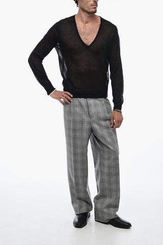 TREND V-Neck Linen Blend Pullover