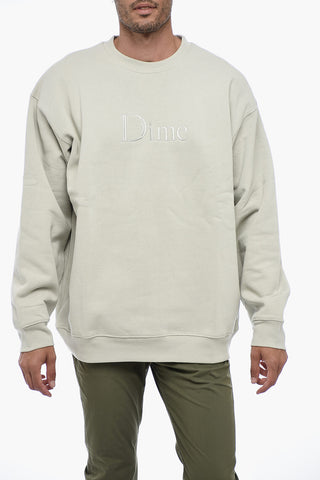 Crewneck Sweatshirt with Logoed Embrodery