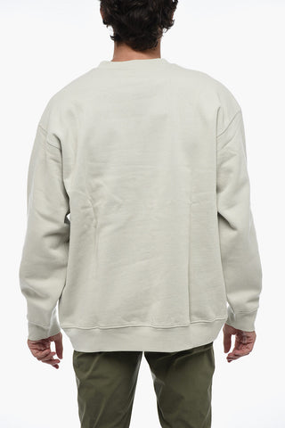 Crewneck Sweatshirt with Logoed Embrodery