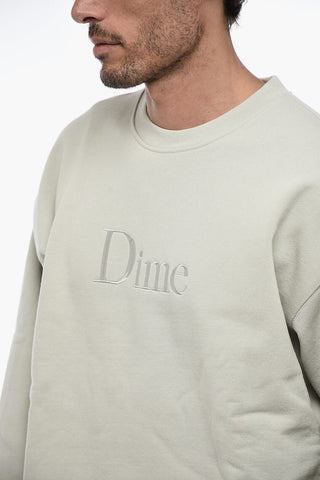 Crewneck Sweatshirt with Logoed Embrodery