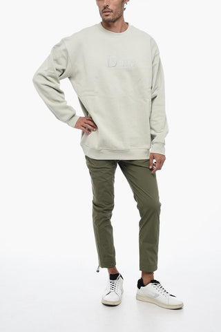Crewneck Sweatshirt with Logoed Embrodery