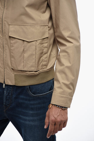 Zipped Overshirt with Flap Pockets