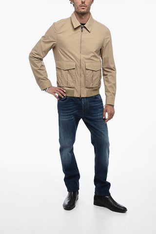 Zipped Overshirt with Flap Pockets