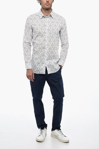 Cotton Shirt with Flamingo Print
