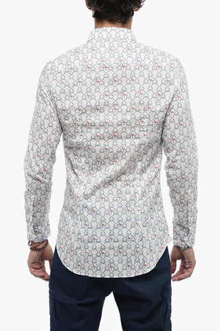 Cotton Shirt with Flamingo Print