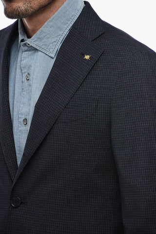 CC COLLECTION Half-Lined RETAILORED Blazer with Tattersall Pattern